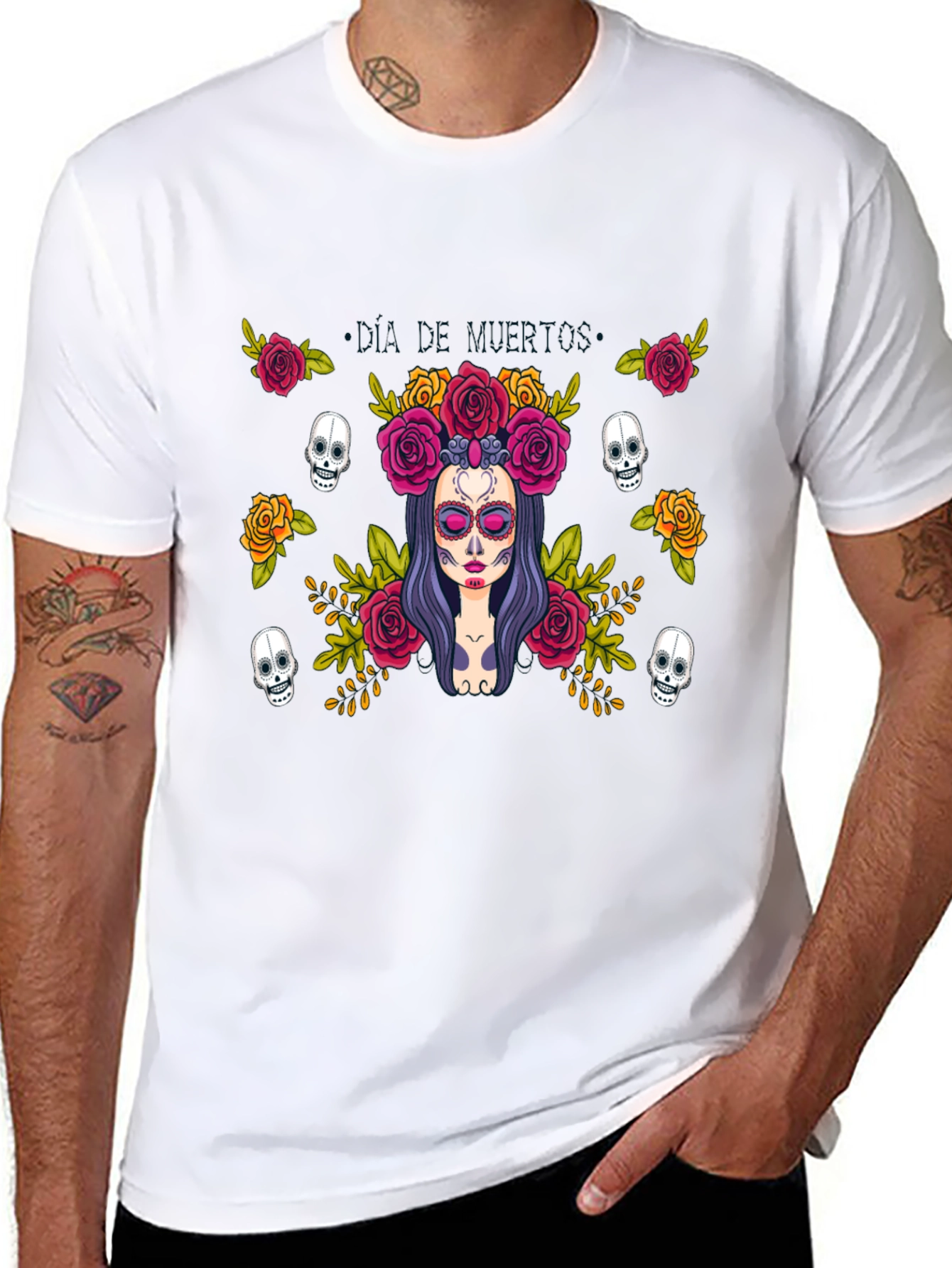 Day of the Dead Graphic Tee - Black T-Shirt