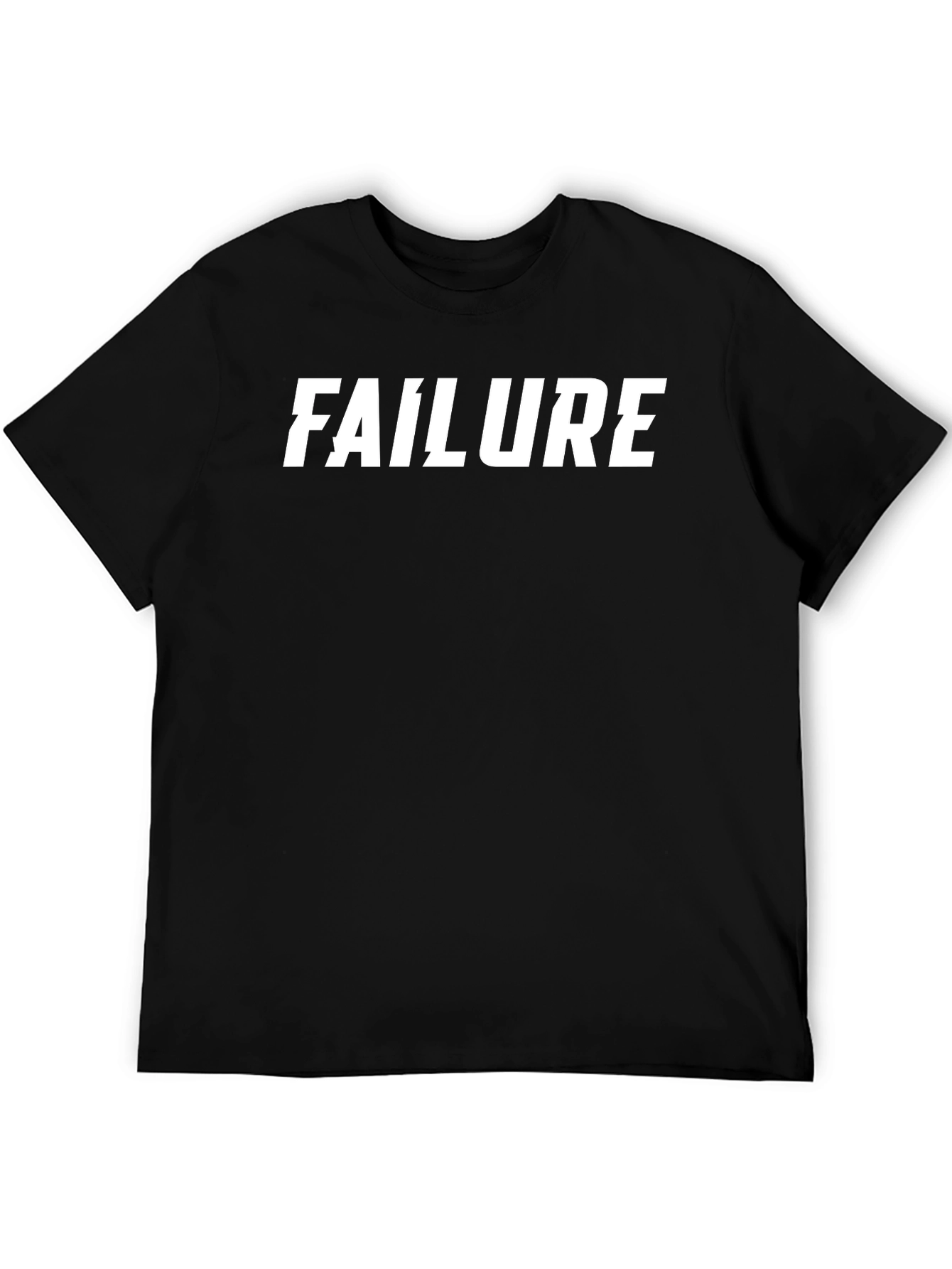 Failure Graphic Tee - Black Cotton Crew Neck