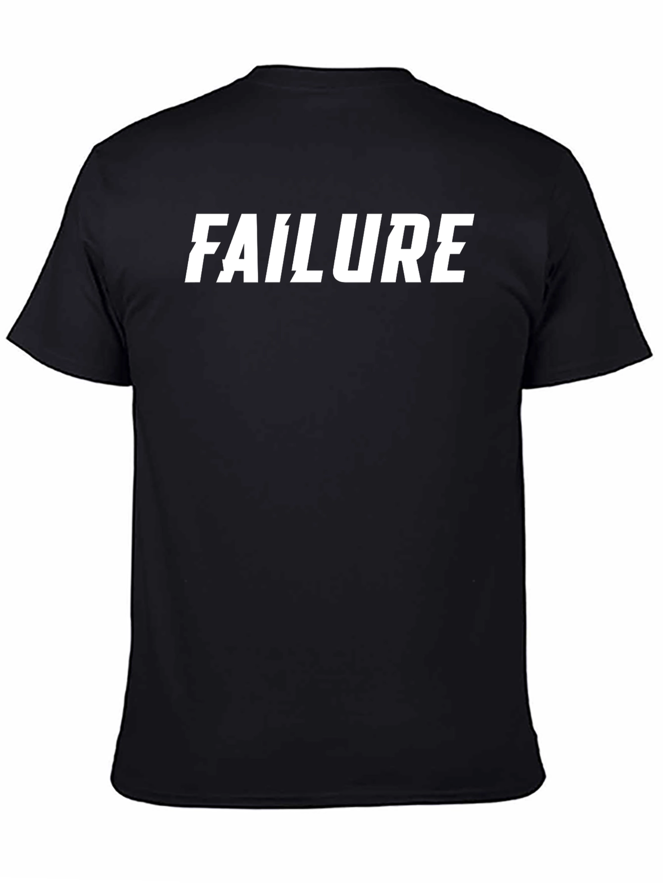 Failure Graphic Tee - Black Cotton Crew Neck