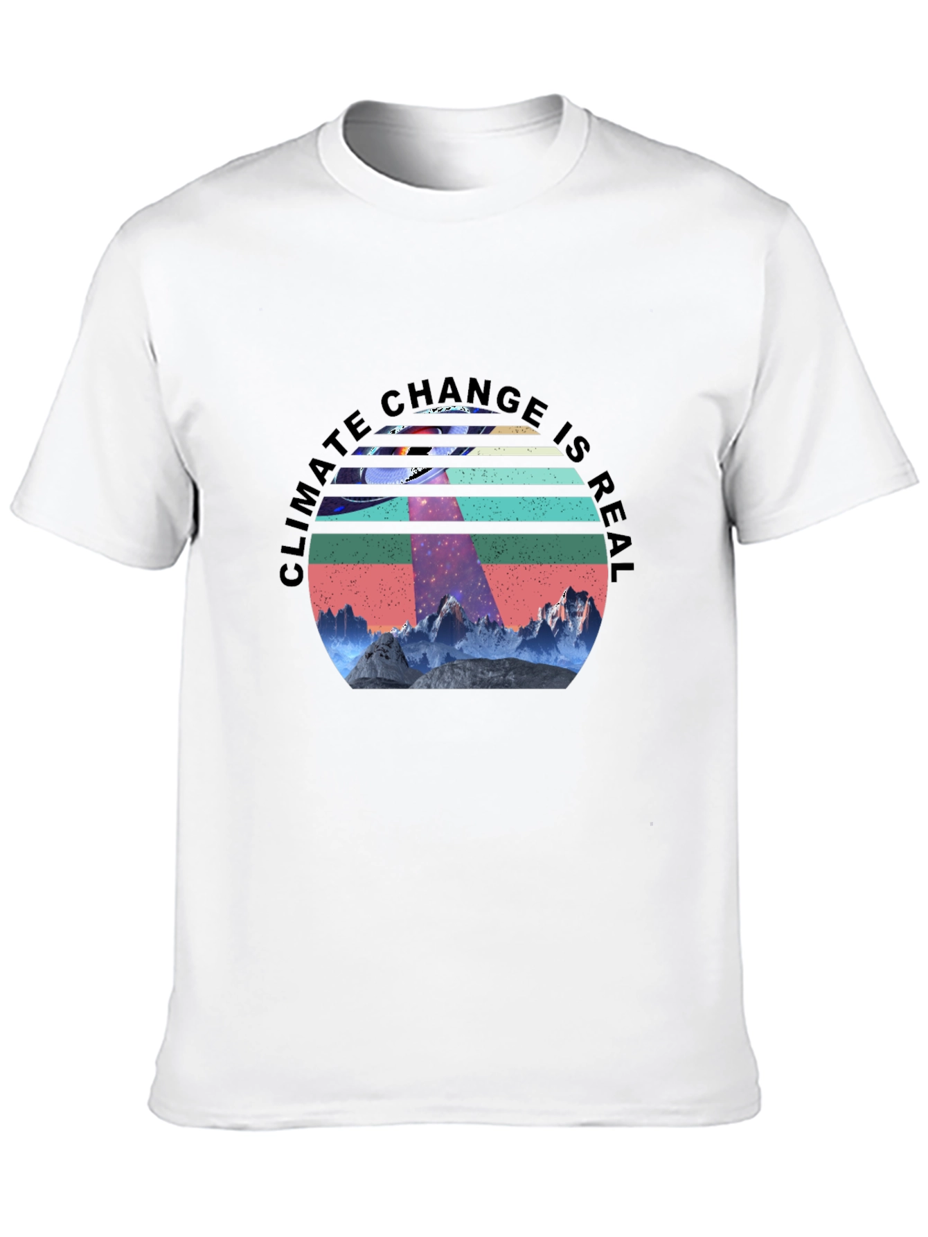 Climate Change is Real UFO Graphic Tee