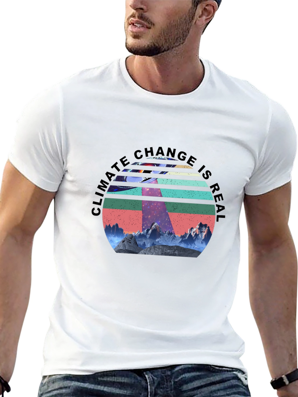 Climate Change is Real UFO Graphic Tee