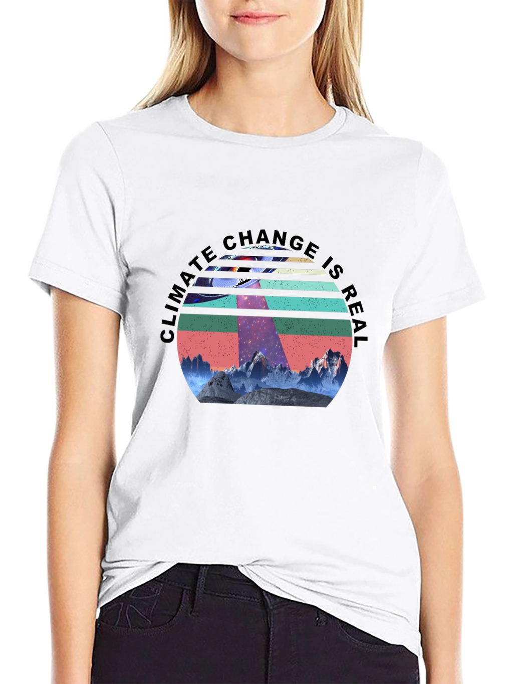Climate Change is Real UFO Graphic Tee
