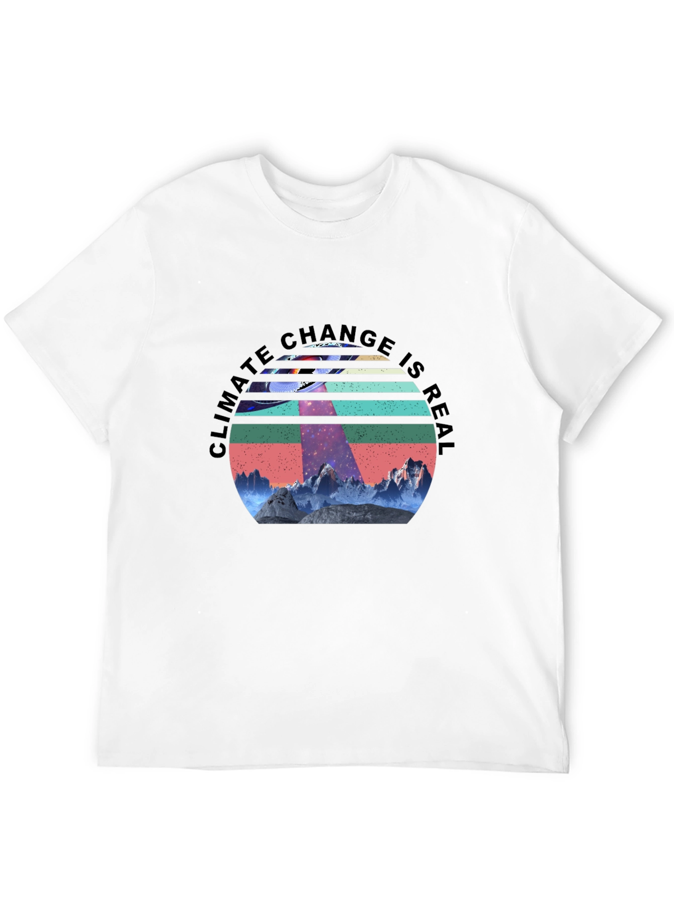 Climate Change is Real UFO Graphic Tee
