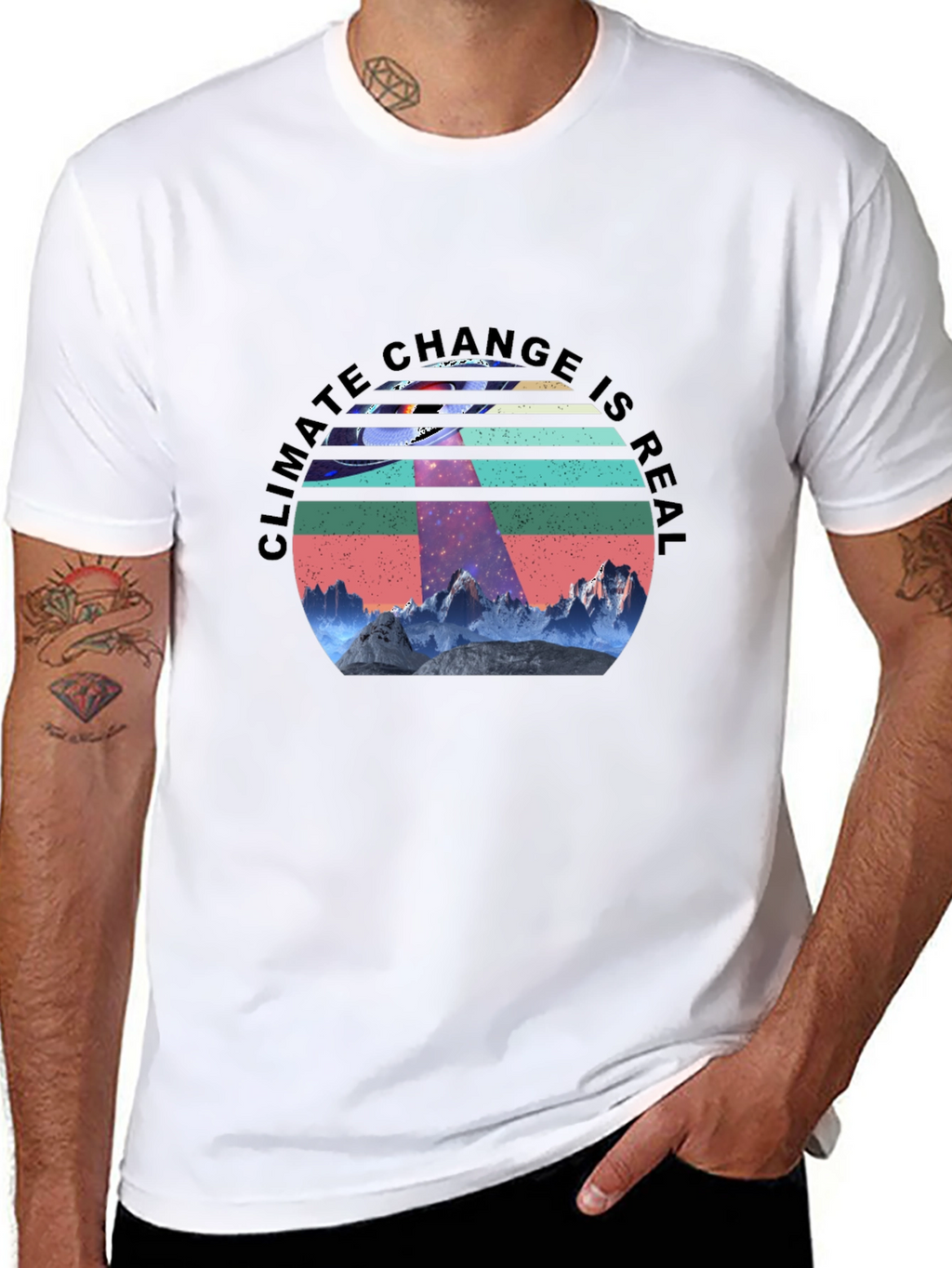 Climate Change is Real UFO Graphic Tee
