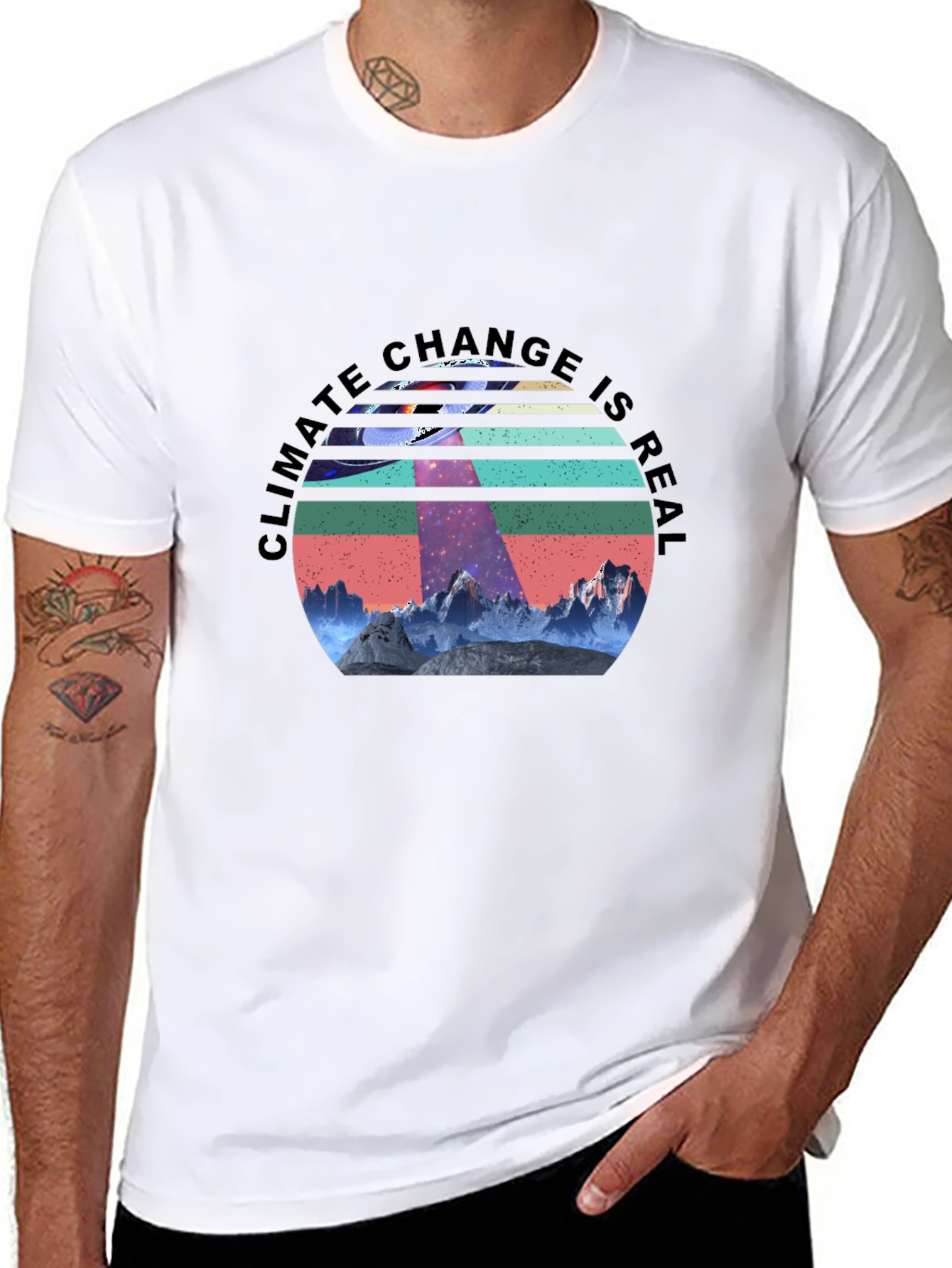 Climate Change is Real UFO Graphic Tee