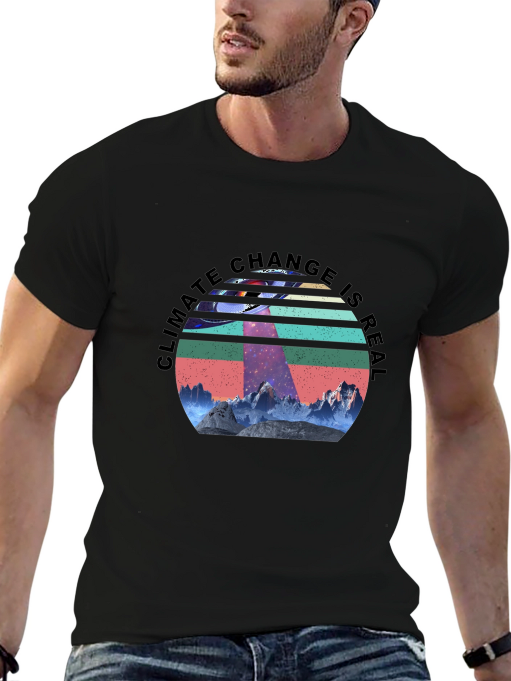 Climate Change is Real UFO Graphic Tee