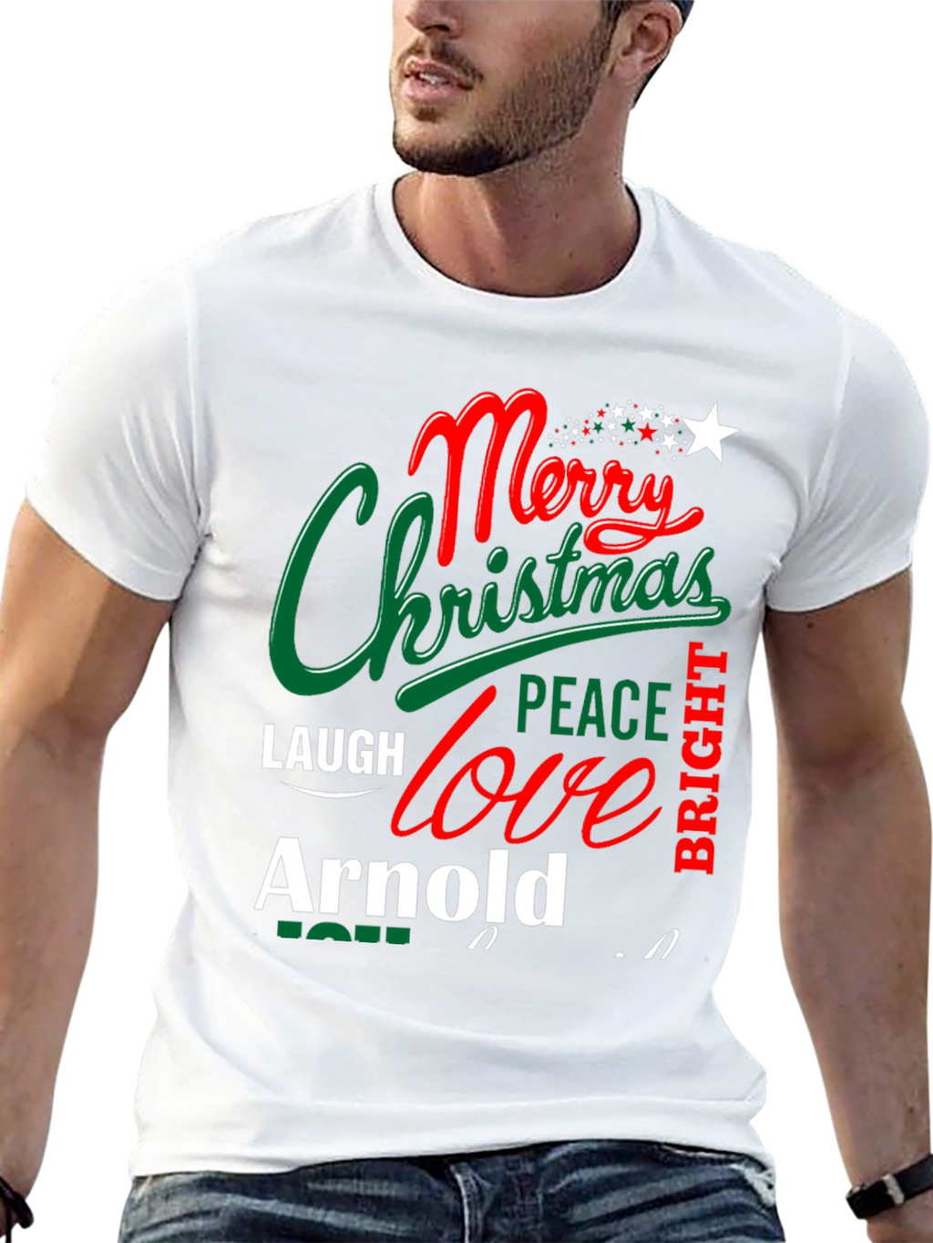 Merry Christmas Arnold T-Shirt Festive Holiday Tee