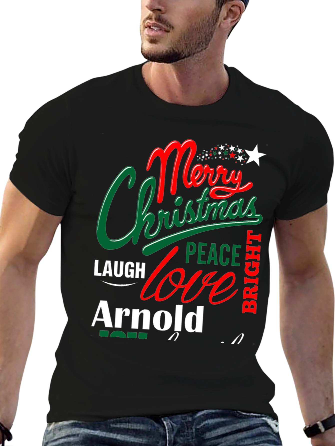 Merry Christmas Arnold T-Shirt Festive Holiday Tee