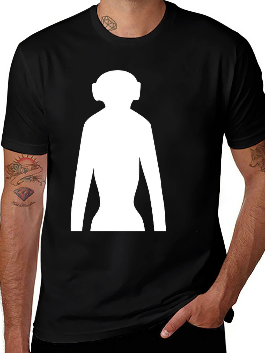 DJ Silhouette T-Shirt - Black