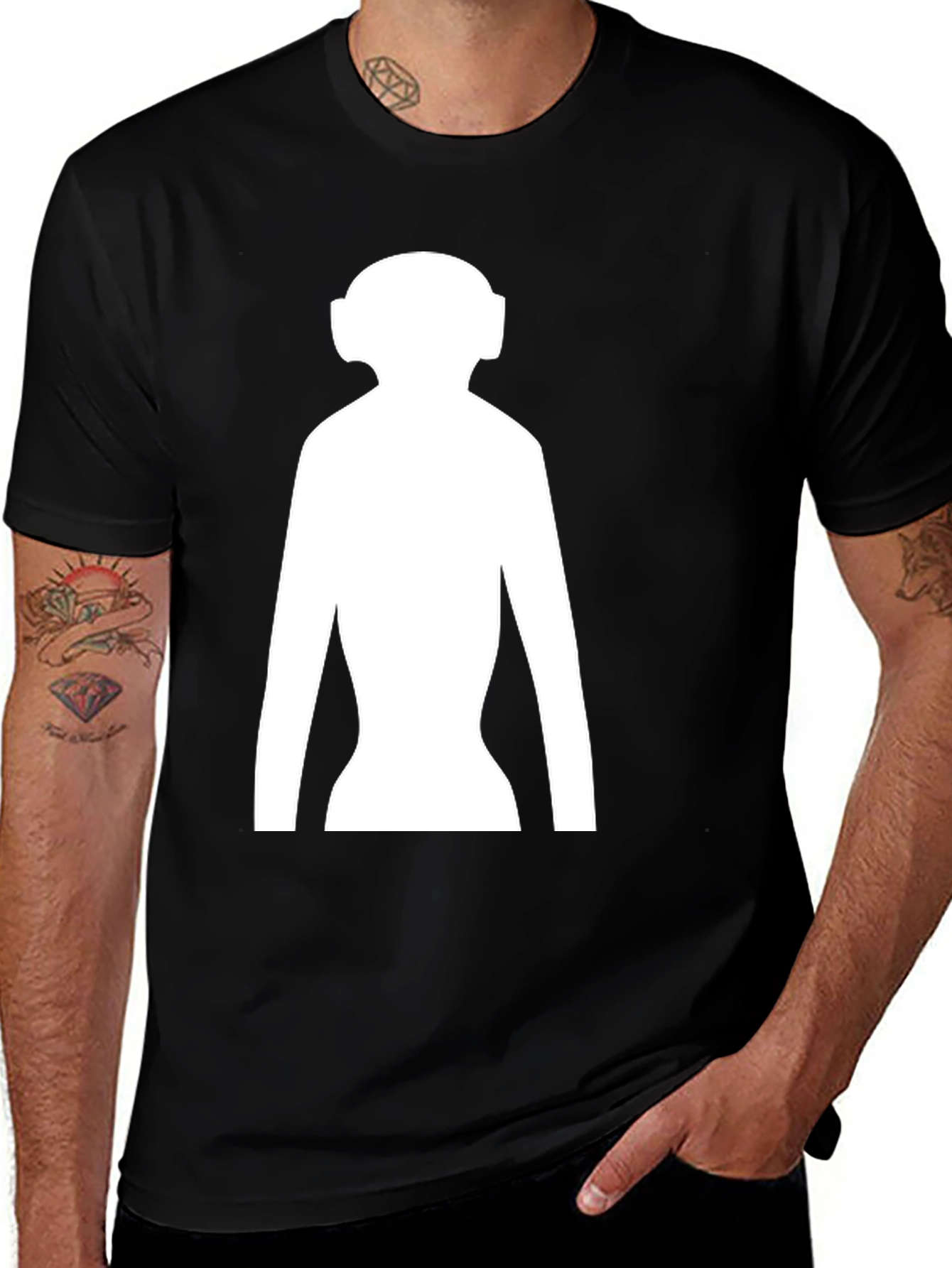 DJ Silhouette T-Shirt - Black