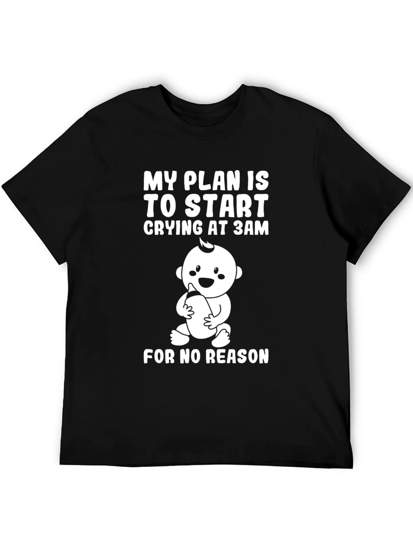 Funny Baby Crying 3AM Graphic T-Shirt