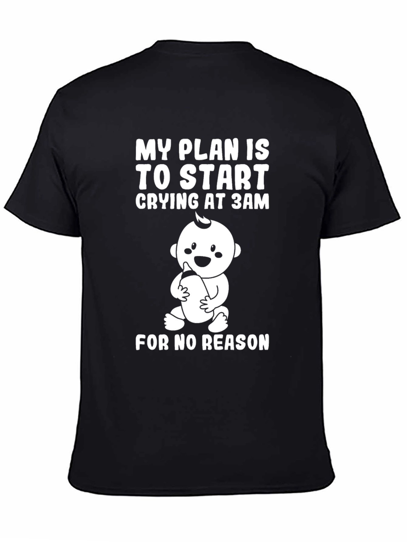 Funny Baby Crying 3AM Graphic T-Shirt