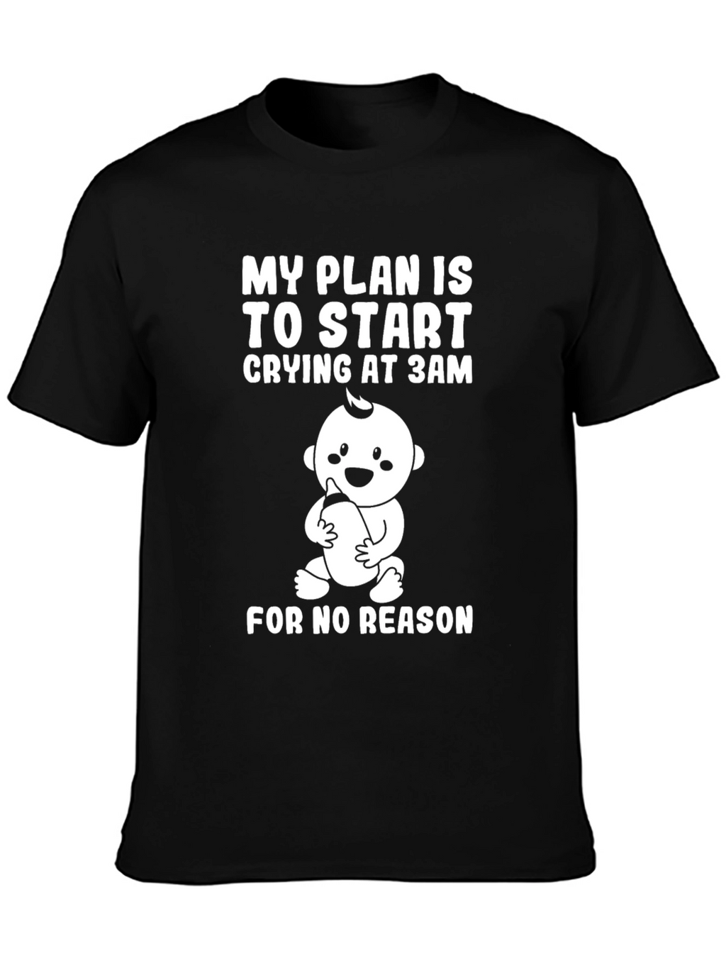 Funny Baby Crying 3AM Graphic T-Shirt