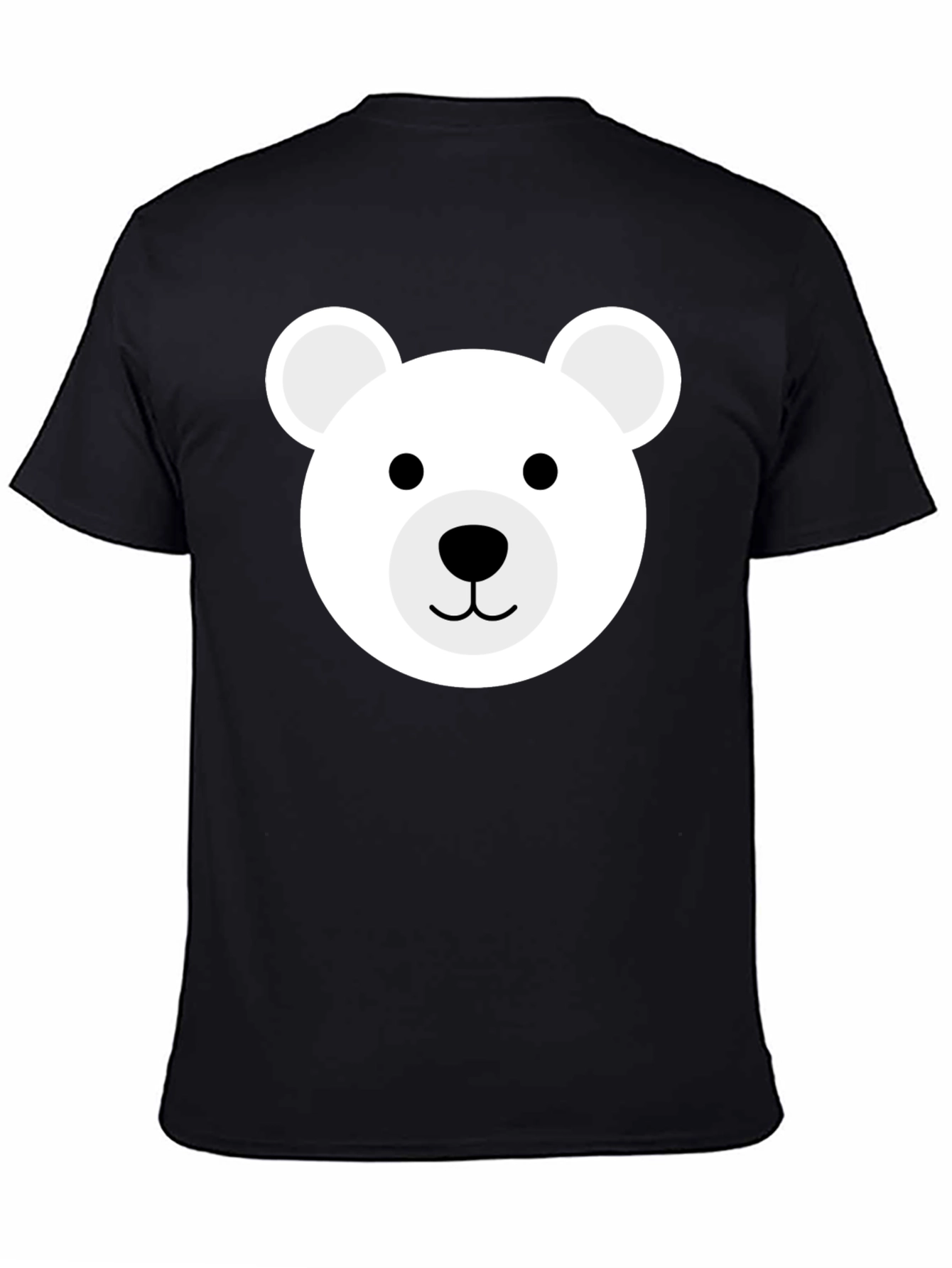 Cute Bear Graphic Black T-Shirt