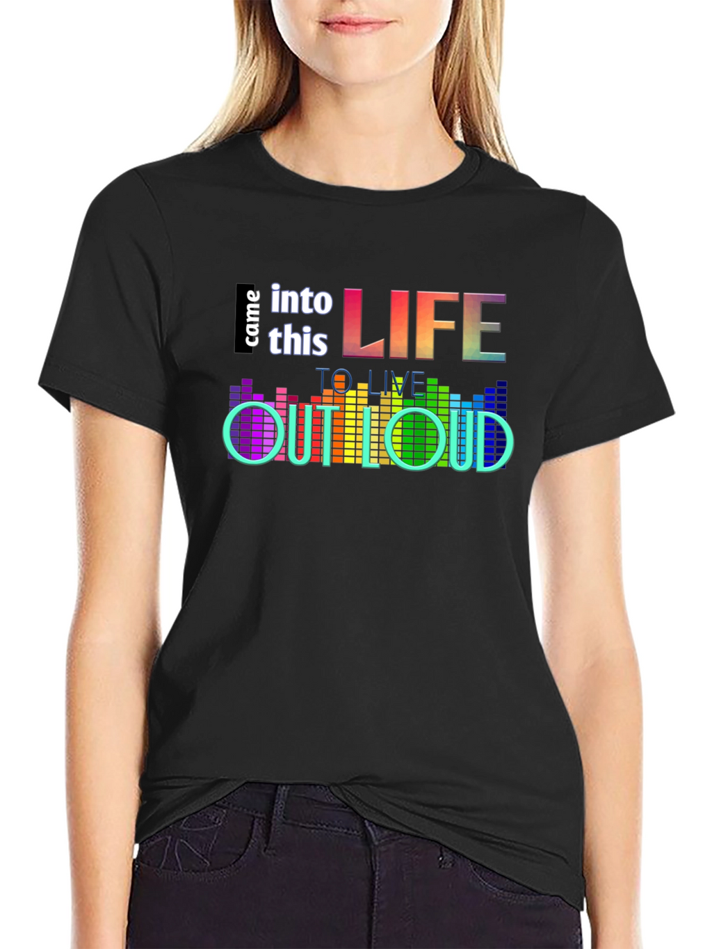 Live Out Loud Graphic T-Shirt - Black