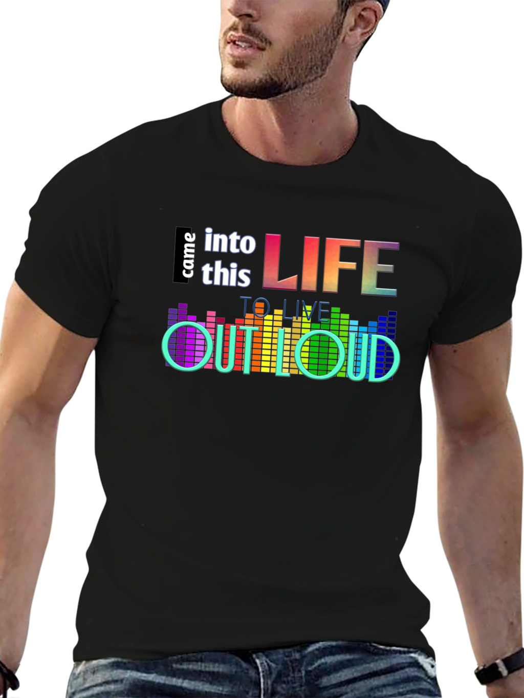 Live Out Loud Graphic T-Shirt - Black