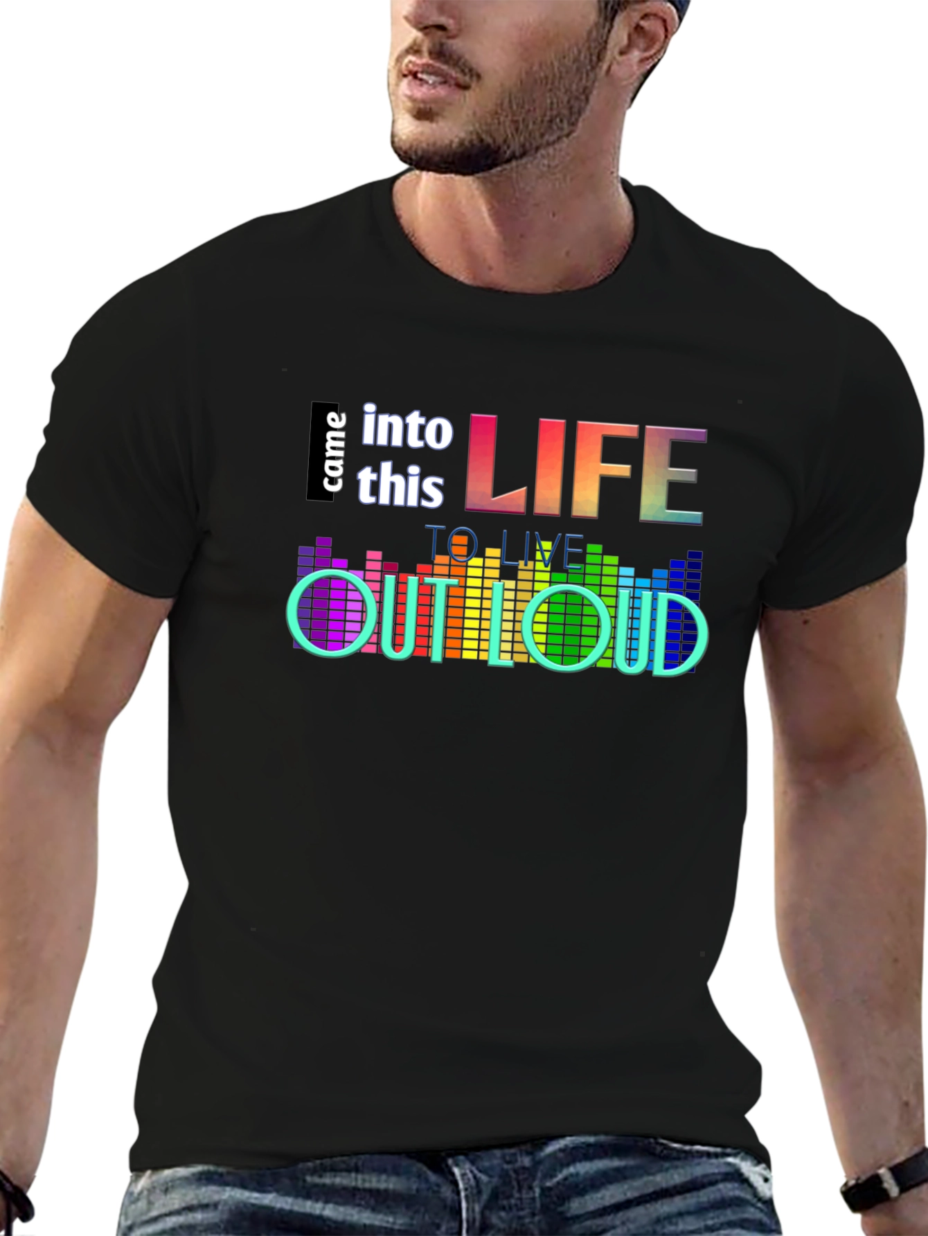 Live Out Loud Graphic T-Shirt - Black