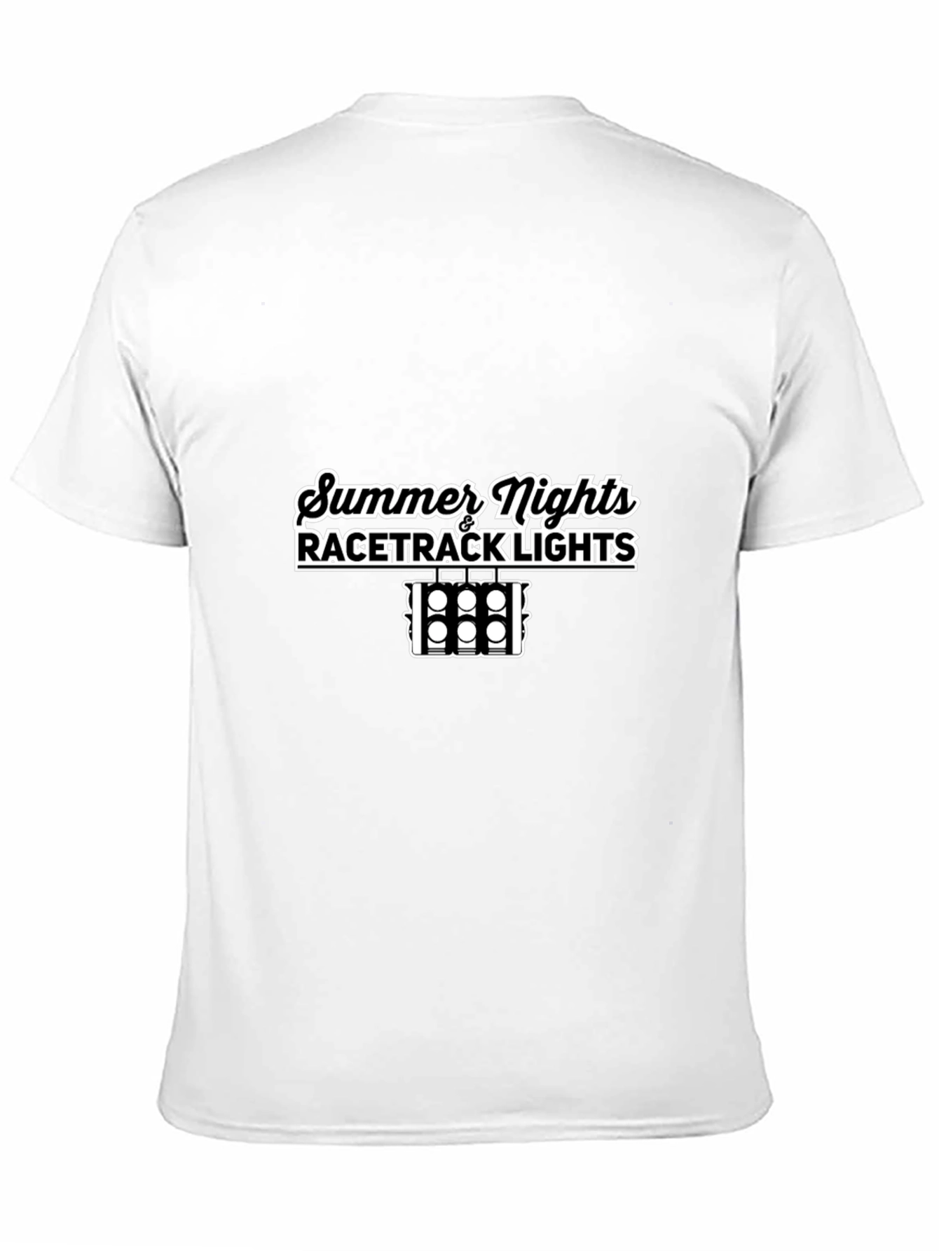 Summer Nights Racetrack Lights Black T-Shirt