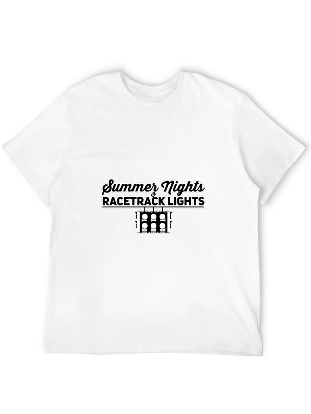 Summer Nights Racetrack Lights Black T-Shirt