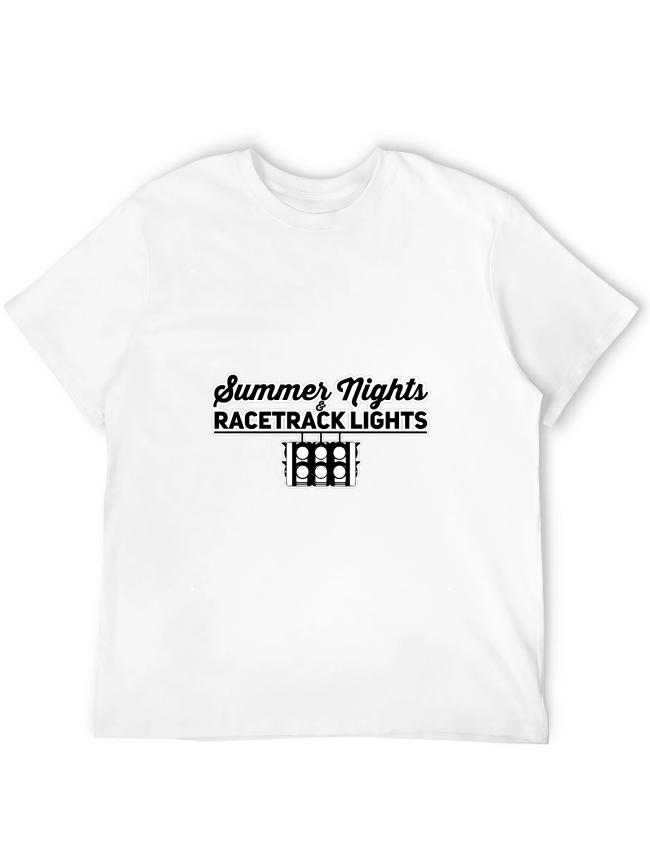 Summer Nights Racetrack Lights Black T-Shirt