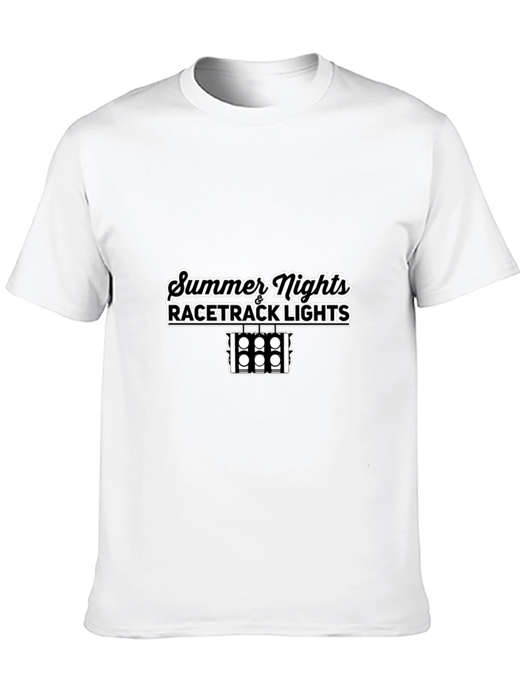 Summer Nights Racetrack Lights Black T-Shirt