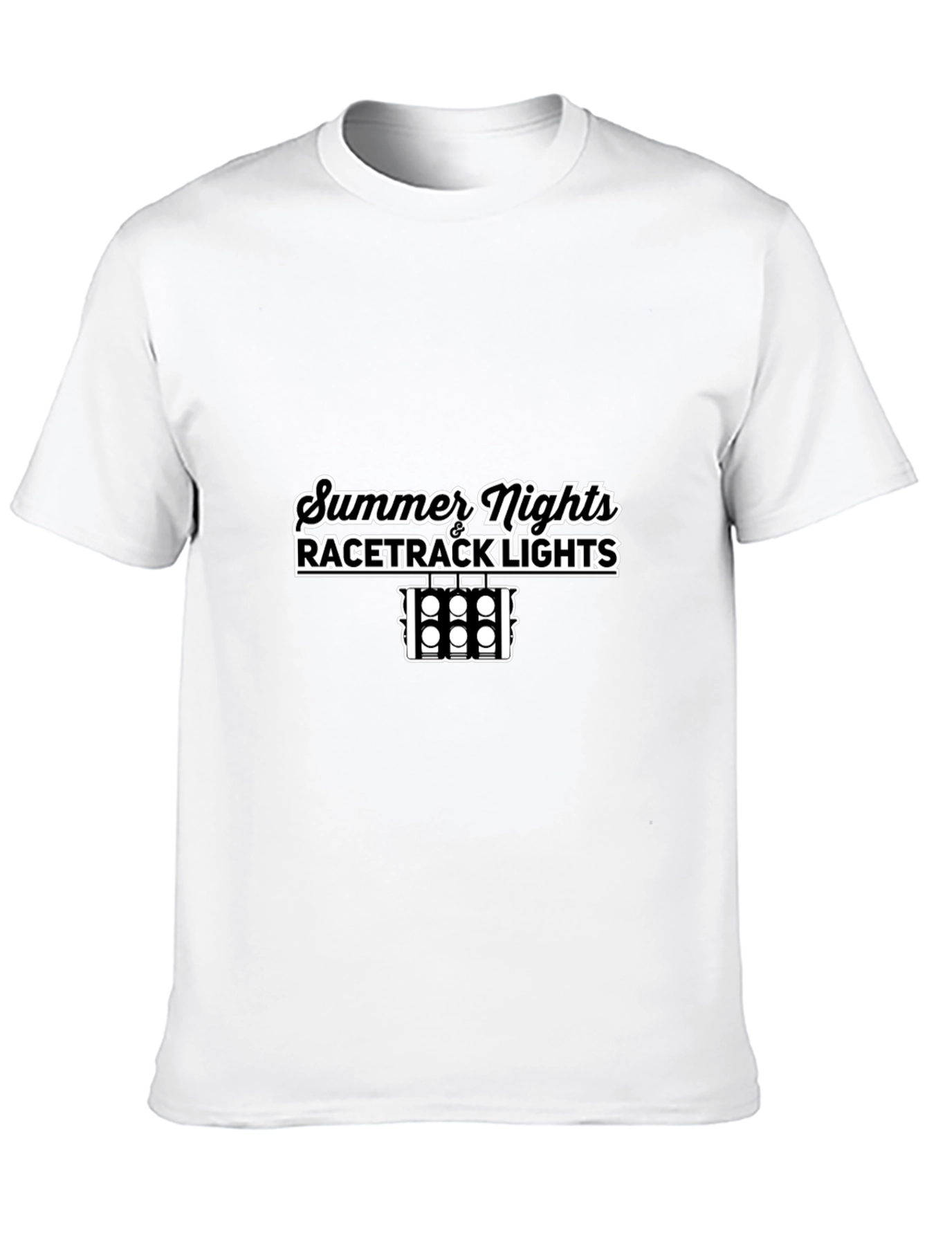 Summer Nights Racetrack Lights Black T-Shirt