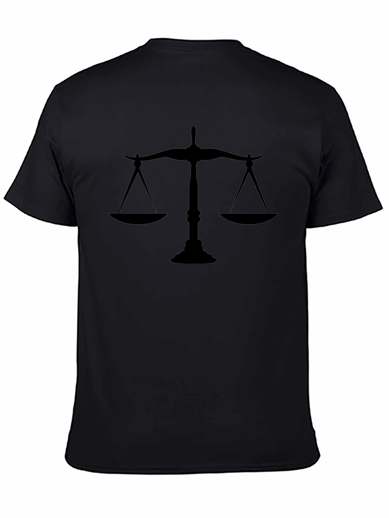 Scales of Justice Black T-Shirt - Law Lawyer Tee