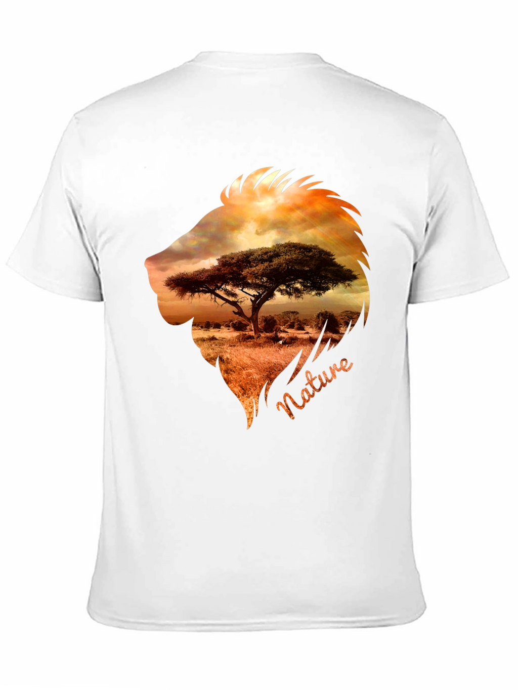 Nature Lion Graphic Tee - Mens Black T-Shirt