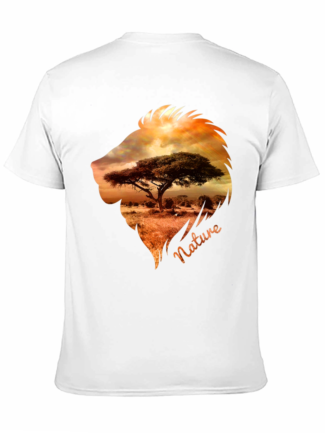 Nature Lion Graphic Tee - Mens Black T-Shirt