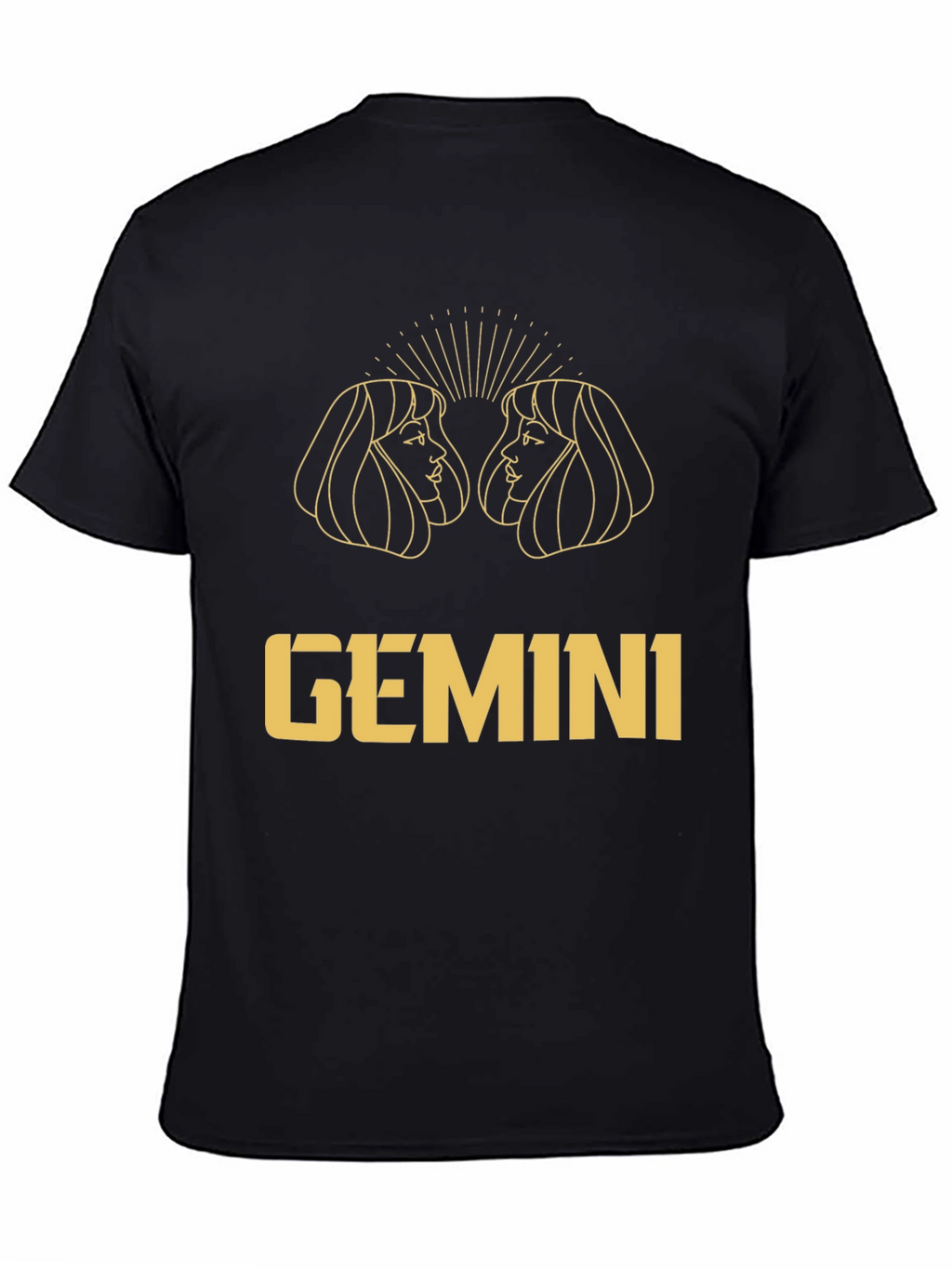 Gemini Zodiac Black Graphic Tee