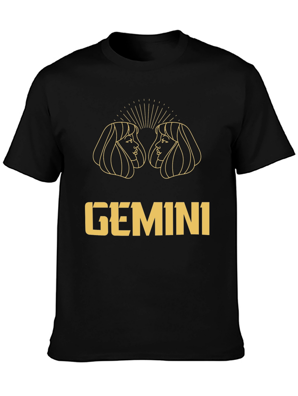 Gemini Zodiac Black Graphic Tee