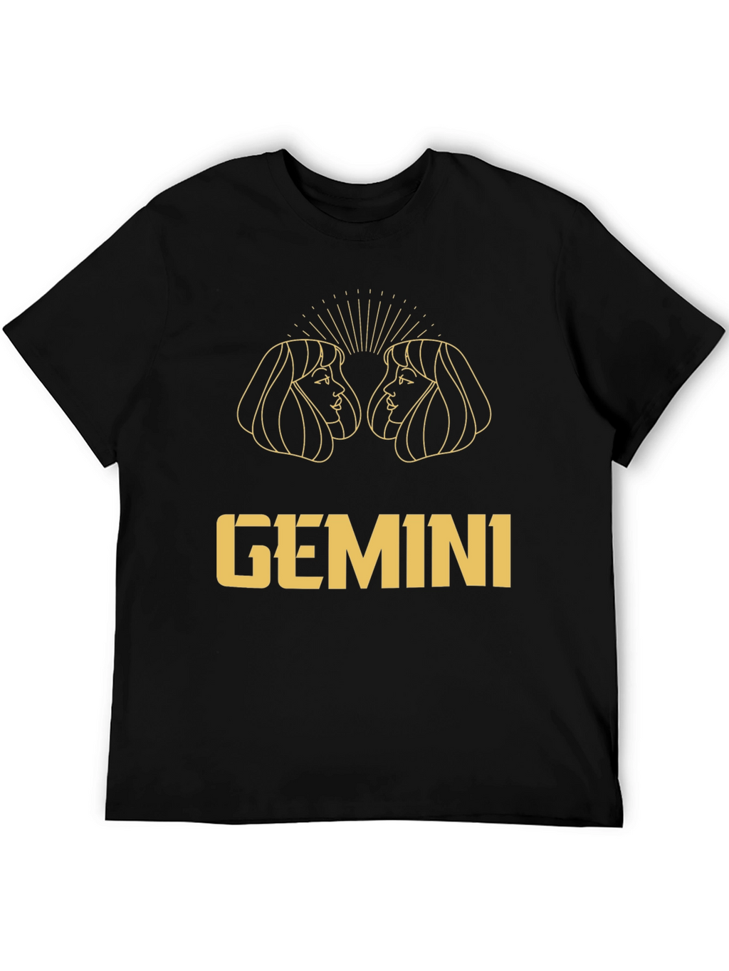 Gemini Zodiac Black Graphic Tee