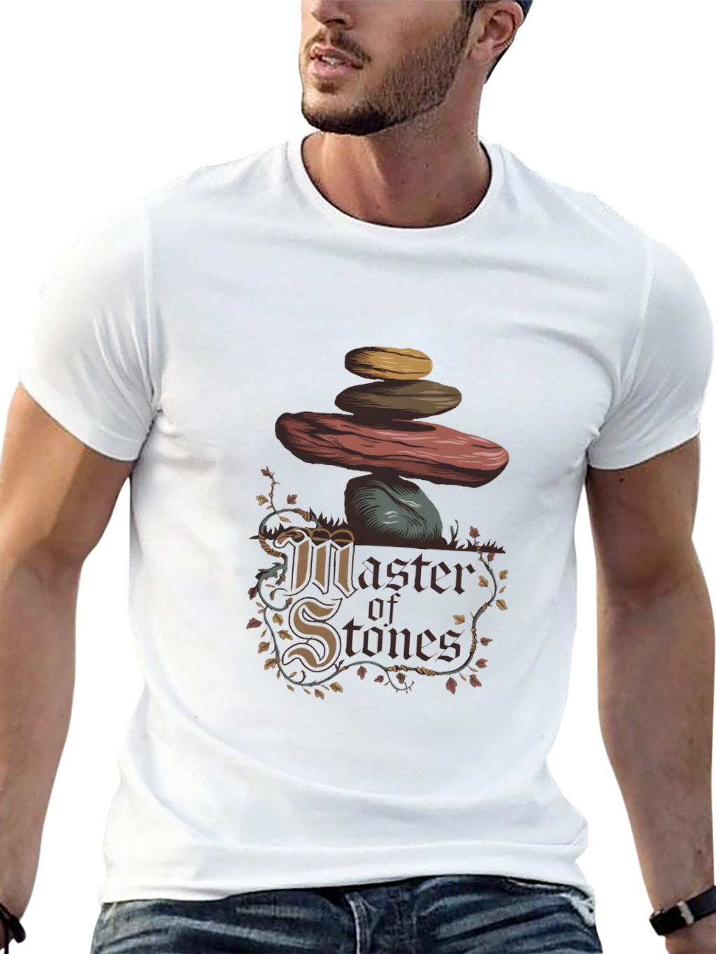 Master of Stones Graphic T-Shirt - Black