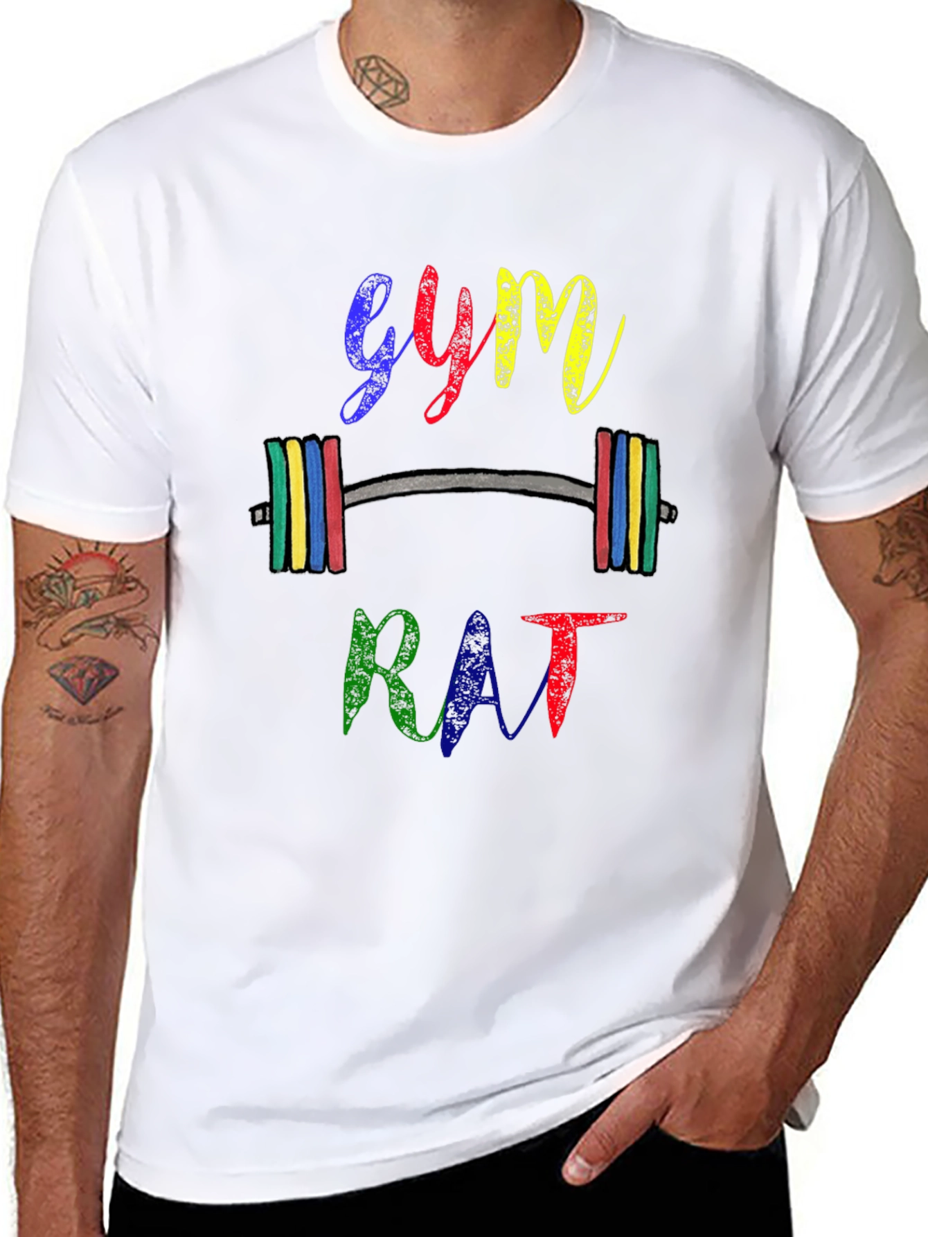 Gym Rat T-Shirt - Colorful Workout Tee