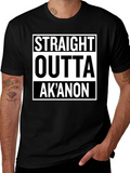 Straight Outta AkAnon T-Shirt - Black Graphic Tee