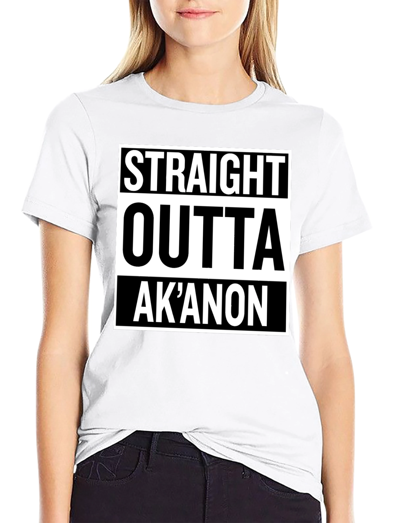 Straight Outta AkAnon T-Shirt - Black Graphic Tee