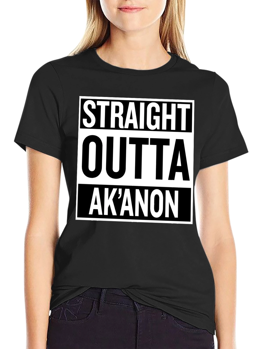 Straight Outta AkAnon T-Shirt - Black Graphic Tee