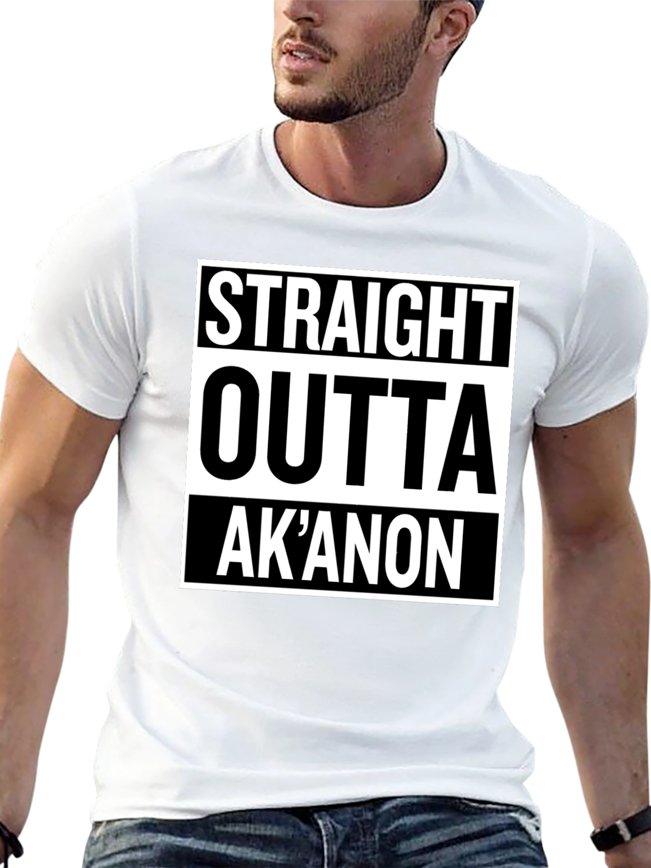 Straight Outta AkAnon T-Shirt - Black Graphic Tee