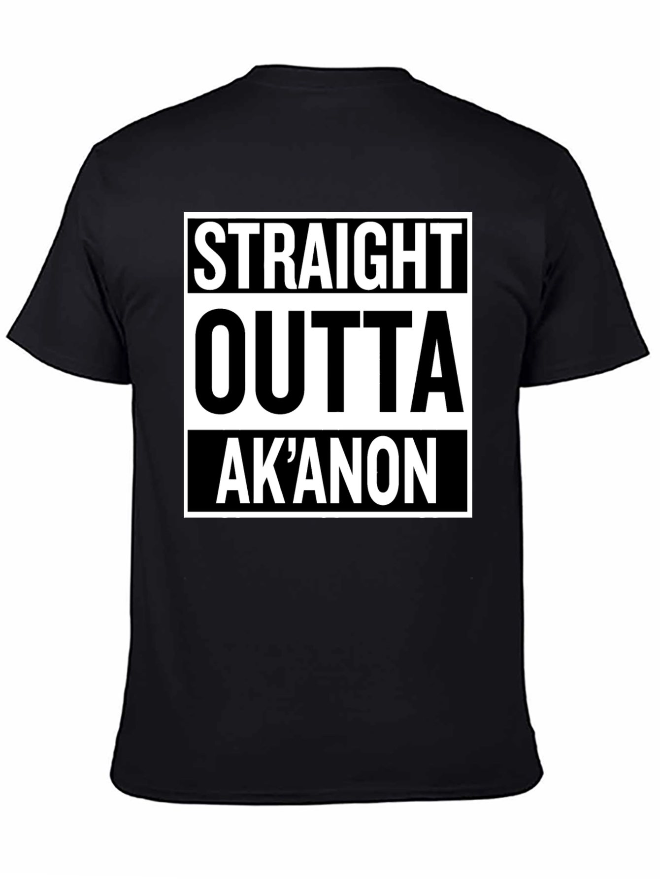 Straight Outta AkAnon T-Shirt - Black Graphic Tee
