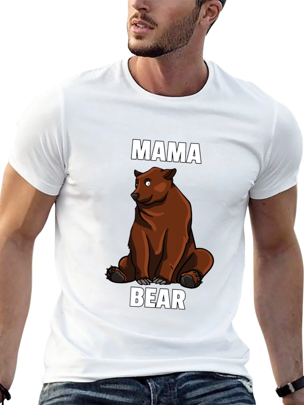 Mama Bear Graphic T-Shirt - Black