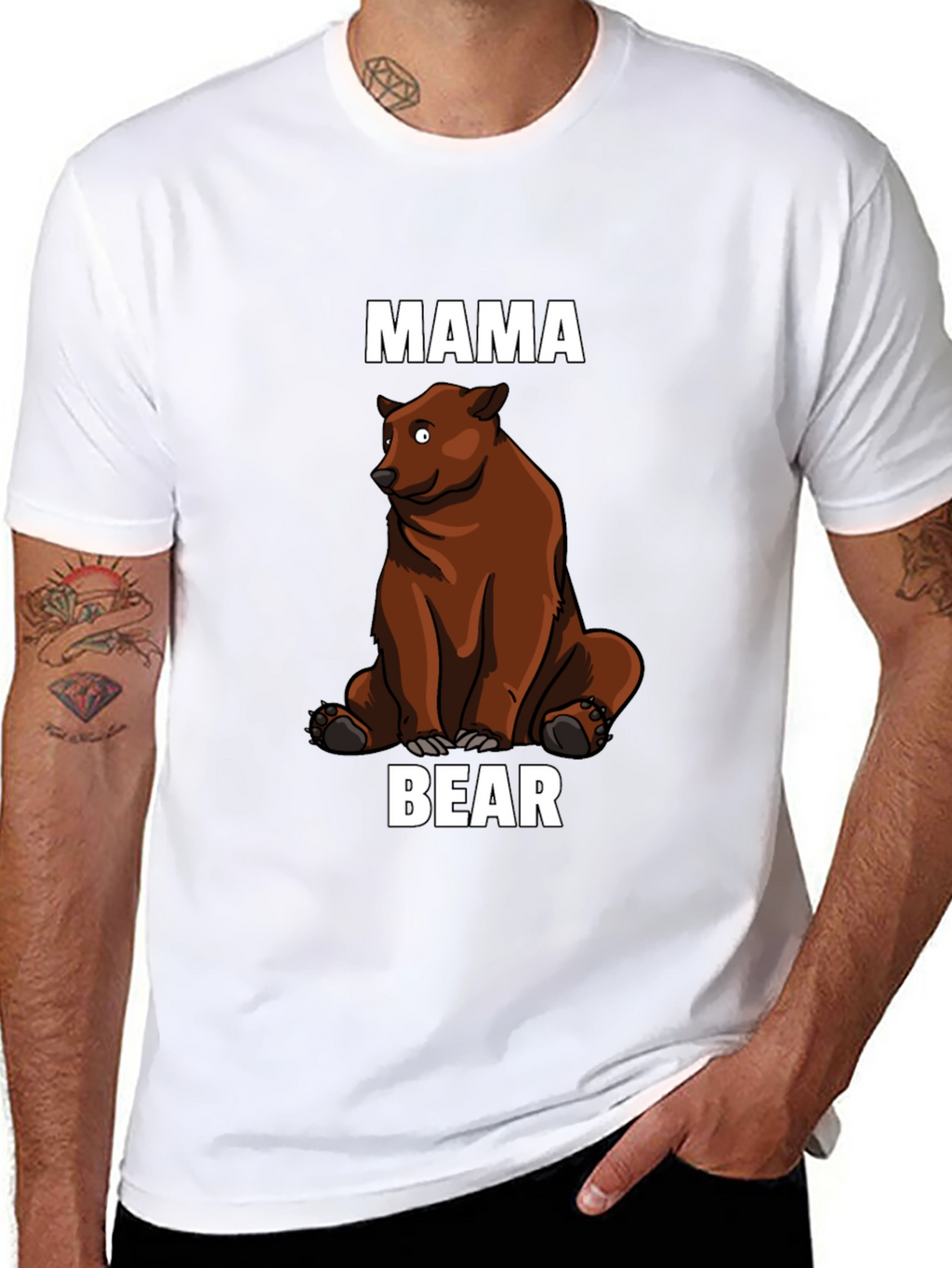 Mama Bear Graphic T-Shirt - Black