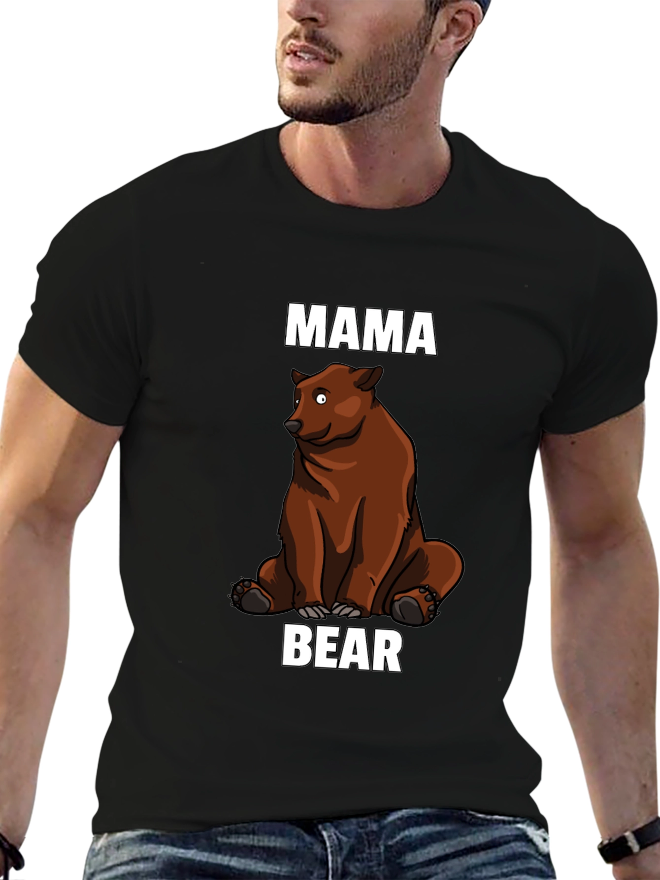 Mama Bear Graphic T-Shirt - Black