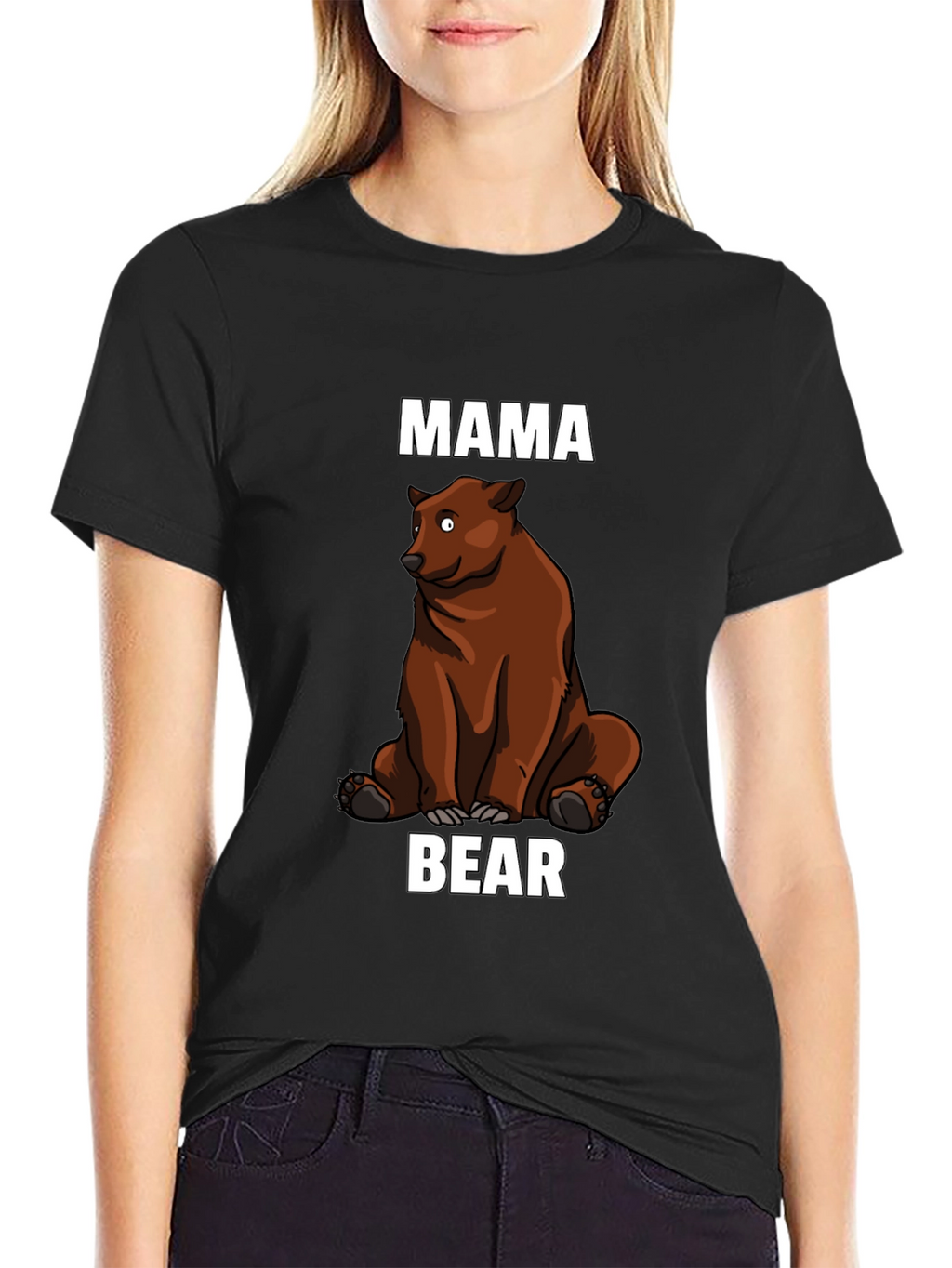 Mama Bear Graphic T-Shirt - Black