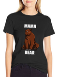 Mama Bear Graphic T-Shirt - Black
