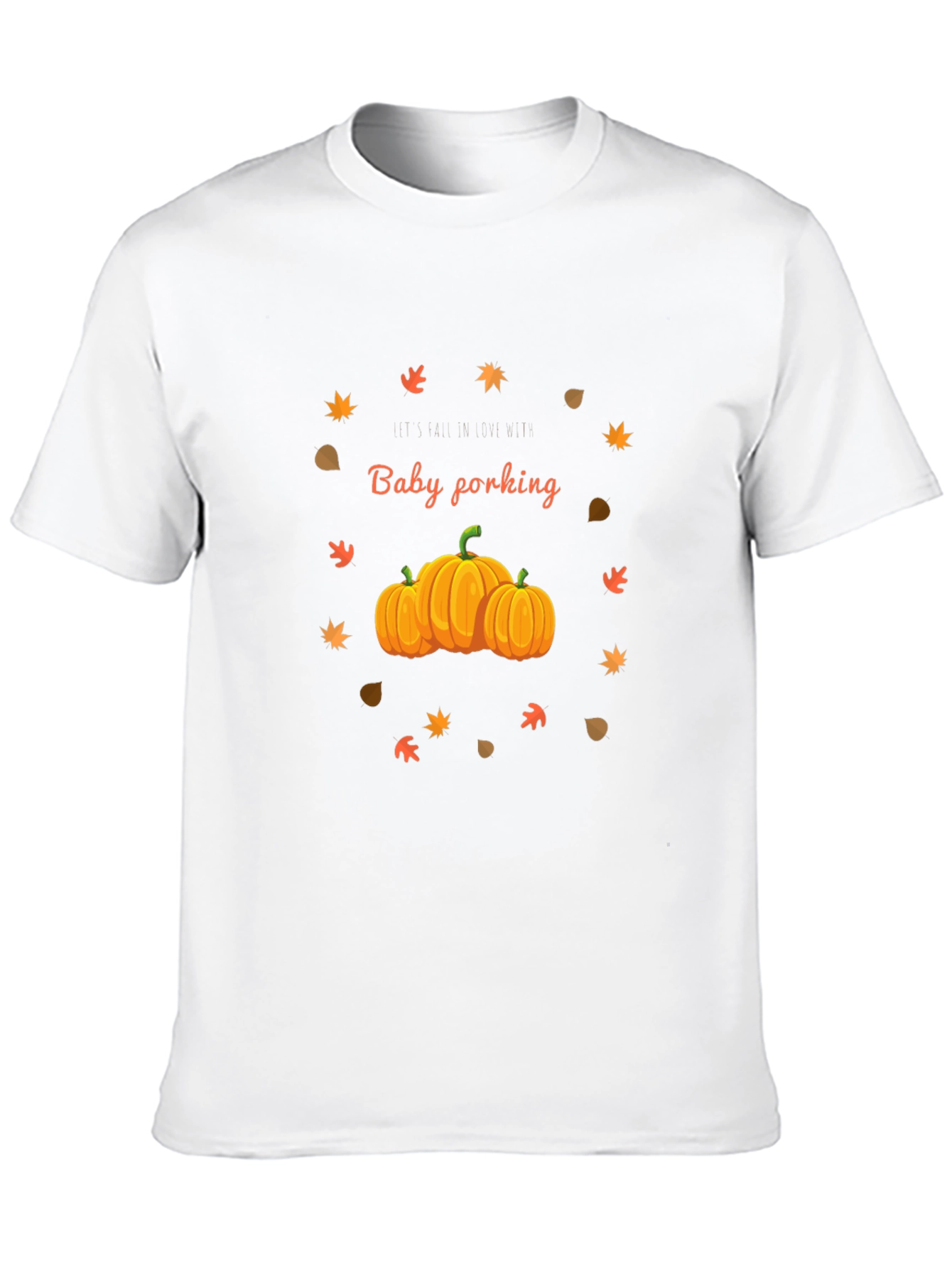 Fall Pumpkin Baby Forking T-Shirt