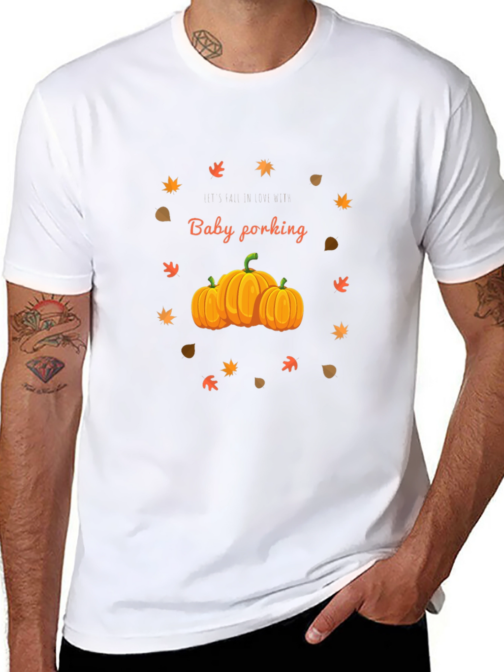 Fall Pumpkin Baby Forking T-Shirt