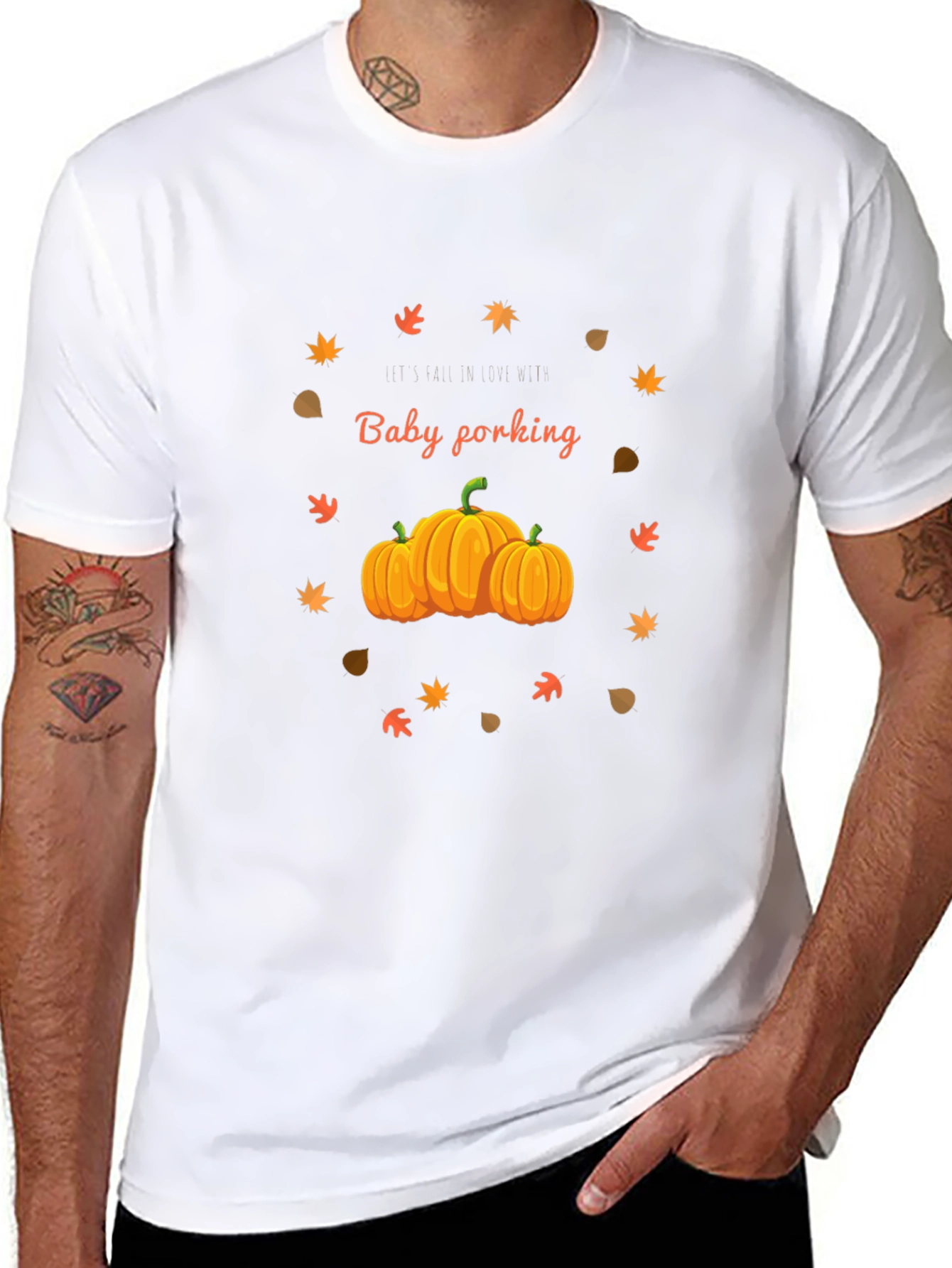 Fall Pumpkin Baby Forking T-Shirt