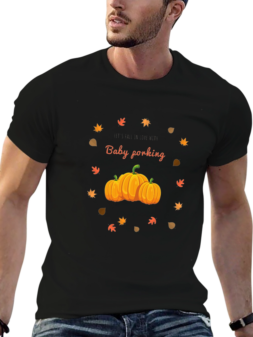Fall Pumpkin Baby Forking T-Shirt