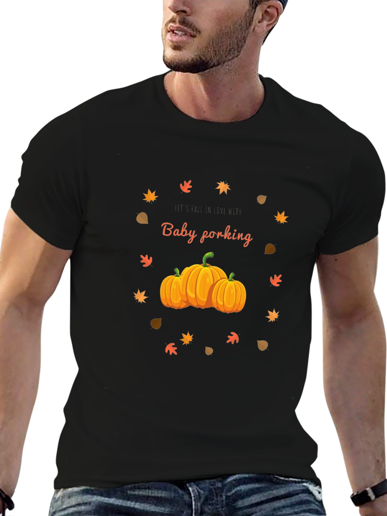 Fall Pumpkin Baby Forking T-Shirt