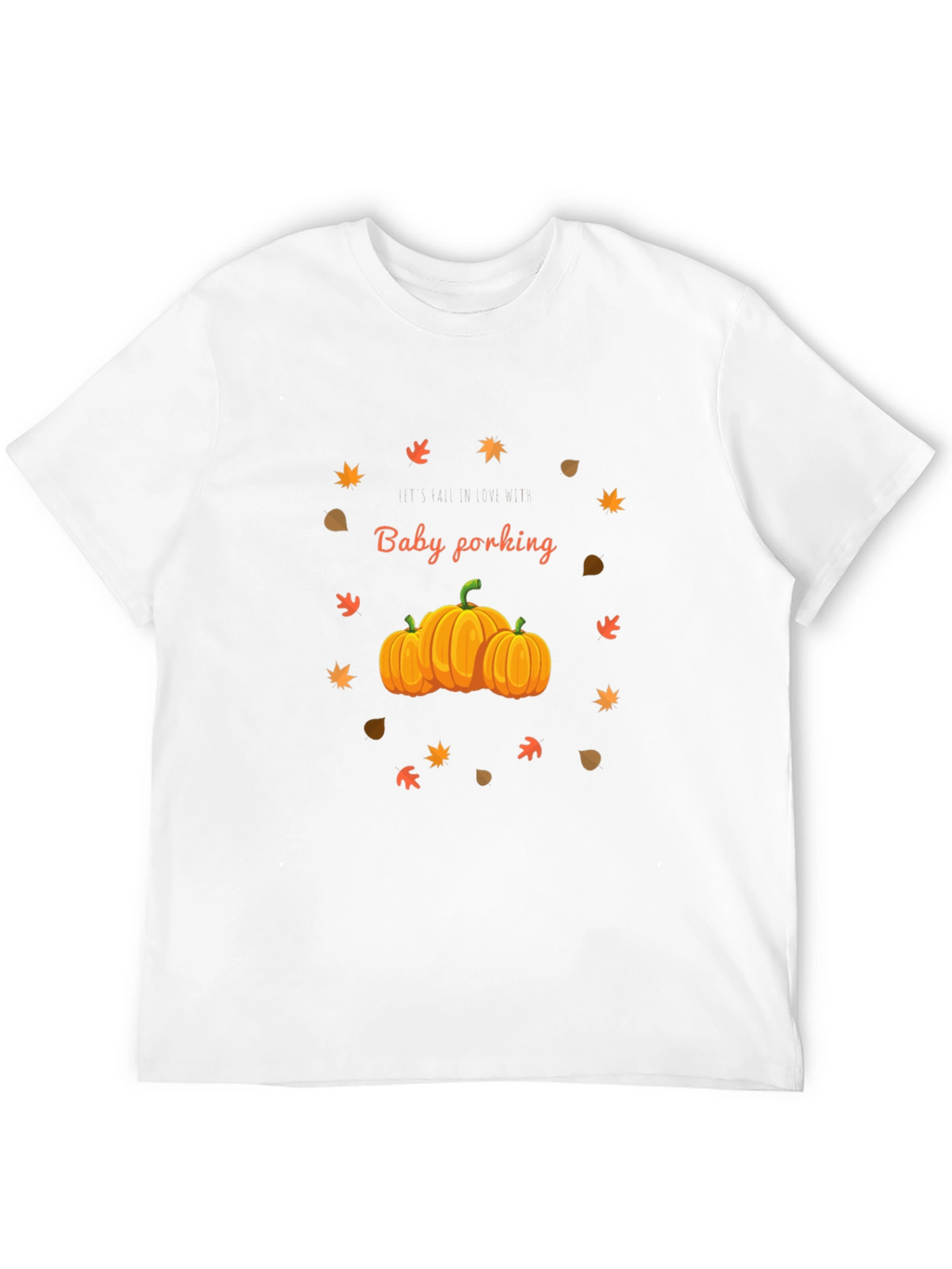 Fall Pumpkin Baby Forking T-Shirt